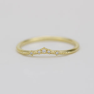 Diamond wedding band, alternative wedding band, unique wedding ring | R327WD - NOOI JEWELRY