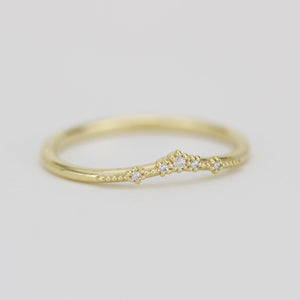 Diamond wedding band, alternative wedding band, unique wedding ring | R327WD - NOOI JEWELRY