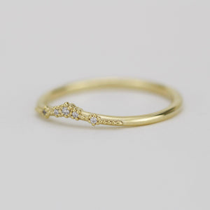 Diamond wedding band, alternative wedding band, unique wedding ring | R327WD - NOOI JEWELRY