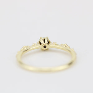 Black diamond engagement ring, lace diamond engagement ring, R323BD - NOOI JEWELRY