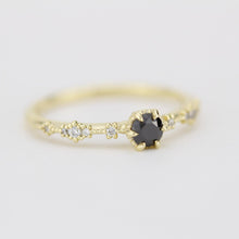 Load image into Gallery viewer, Black diamond engagement ring, lace diamond engagement ring, R323BD - NOOI JEWELRY