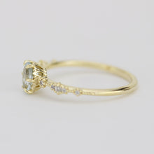 Load image into Gallery viewer, Oval Aquamarine and diamond engagement ring | R322AQ - NOOI JEWELRY