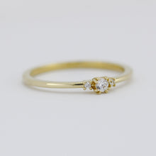 Load image into Gallery viewer, Three stones engagement ring, diamond ring | R329WD - NOOI JEWELRY