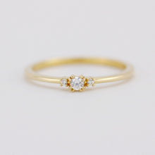 Load image into Gallery viewer, Three stones engagement ring, diamond ring | R329WD - NOOI JEWELRY