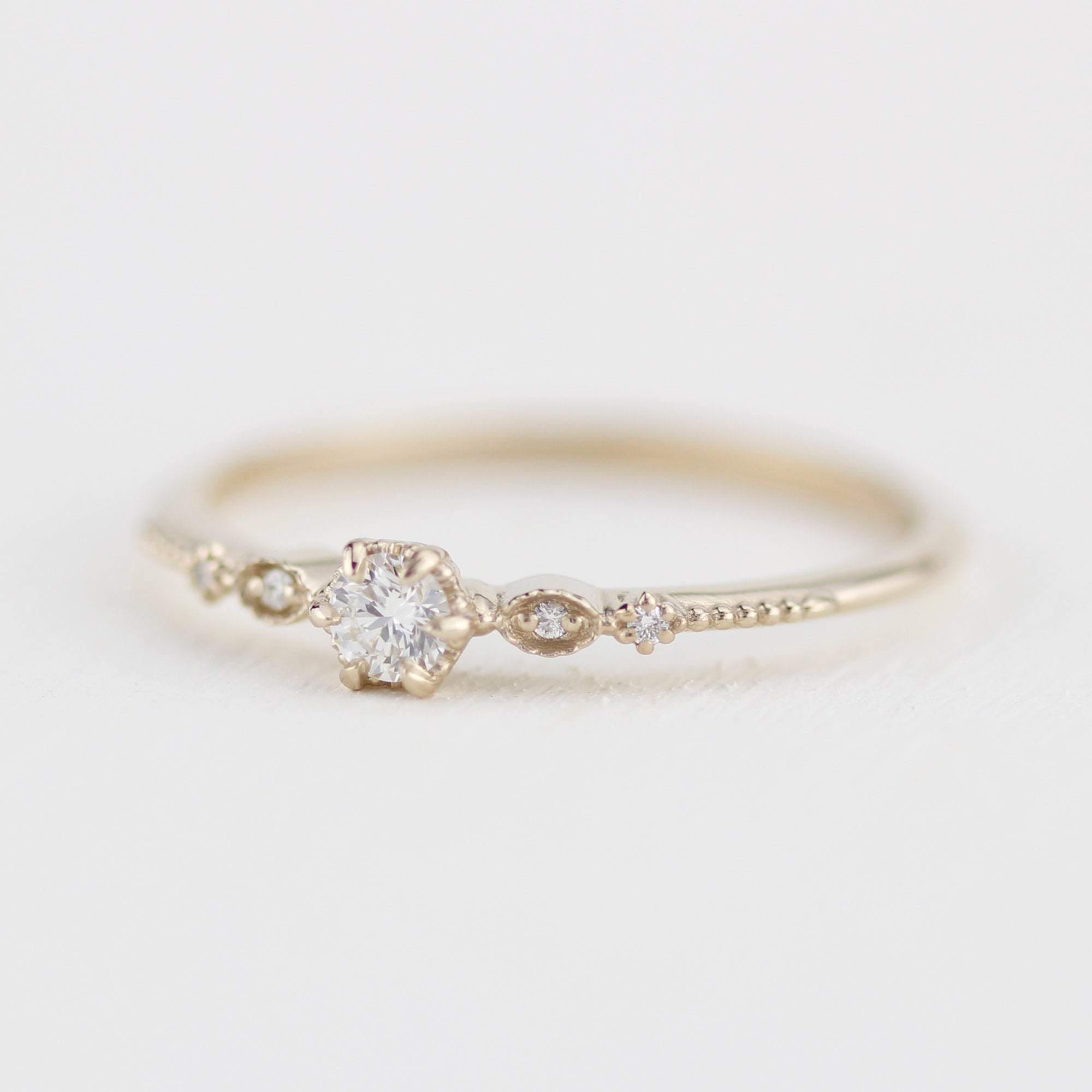 Simple Full Diamond Rings Simple Vintage Wedding Ring
