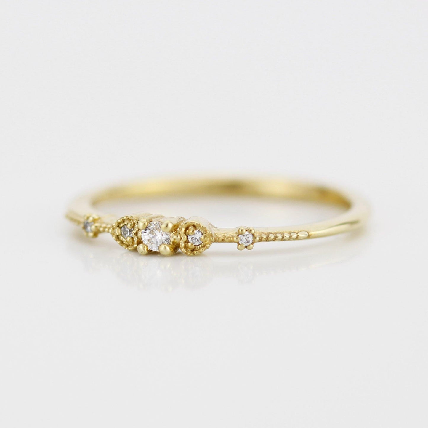 Simple engagement ring, dainty engagement rings for women, heart ring, minimalist engagement ring | R332WD - NOOI JEWELRY