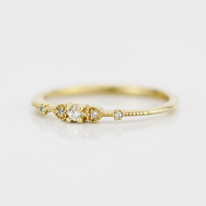 Simple engagement ring, dainty engagement rings for women, heart ring, minimalist engagement ring | R332WD - NOOI JEWELRY