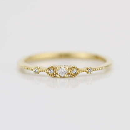 Simple engagement ring, dainty engagement rings for women, heart ring, minimalist engagement ring | R332WD - NOOI JEWELRY