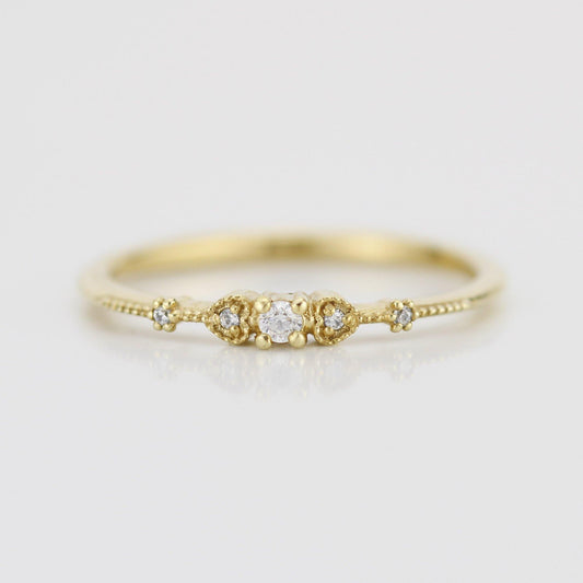 Simple engagement ring, dainty engagement rings for women, heart ring, minimalist engagement ring | R332WD - NOOI JEWELRY