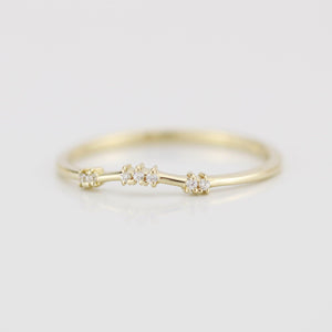 Diamond wedding band, curved diamond wedding band, wedding band women, curved wedding ring R333WD - NOOI JEWELRY