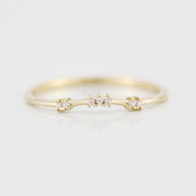 Load image into Gallery viewer, Diamond wedding band, curved diamond wedding band, wedding band women, curved wedding ring R333WD - NOOI JEWELRY