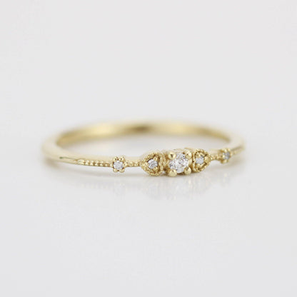 Simple engagement ring, dainty engagement rings for women, heart ring, minimalist engagement ring | R332WD - NOOI JEWELRY