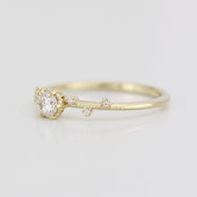 Load image into Gallery viewer, Unique diamond engagement ring, white diamond engagement ring | R334WD - NOOI JEWELRY