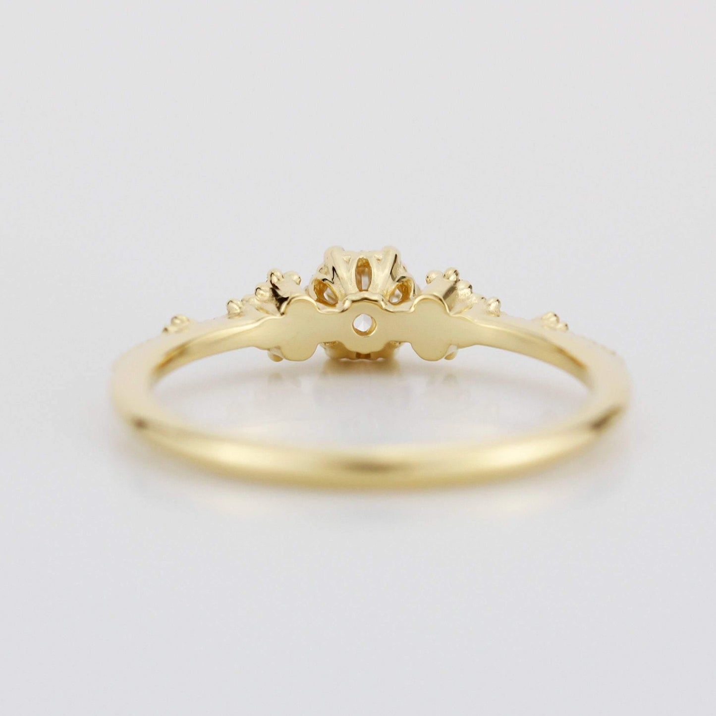 simple engagement ring, engagement ring gold diamond, delicate engagement ring, dainty engagement ring | 0.25ct. R336WD - NOOI JEWELRY