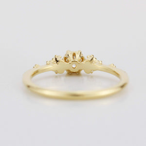 simple engagement ring, engagement ring gold diamond, delicate engagement ring, dainty engagement ring | 0.25ct. R336WD - NOOI JEWELRY