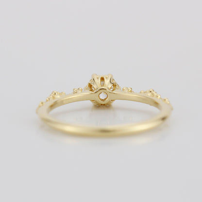 unique engagement ring, 18K gold ring, simple diamond ring, Made in Italy 0.3 CT DIAMOND | R335WD