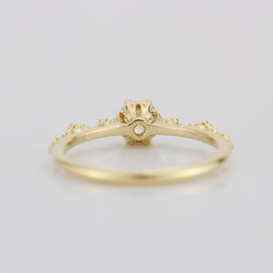 unique engagement ring, 18K gold ring, simple diamond ring, Made in Italy 0.3 CT DIAMOND | R335WD
