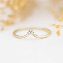 Load image into Gallery viewer, V shape wedding band, simple wedding band, curved band | R213WD