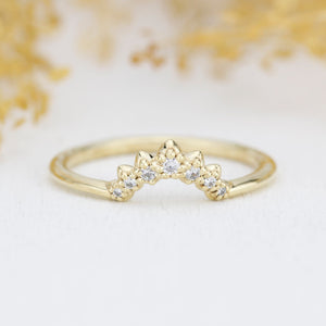 Diamond wedding band,alternative wedding band, unique diamond wedding band|  R342WD - NOOI JEWELRY