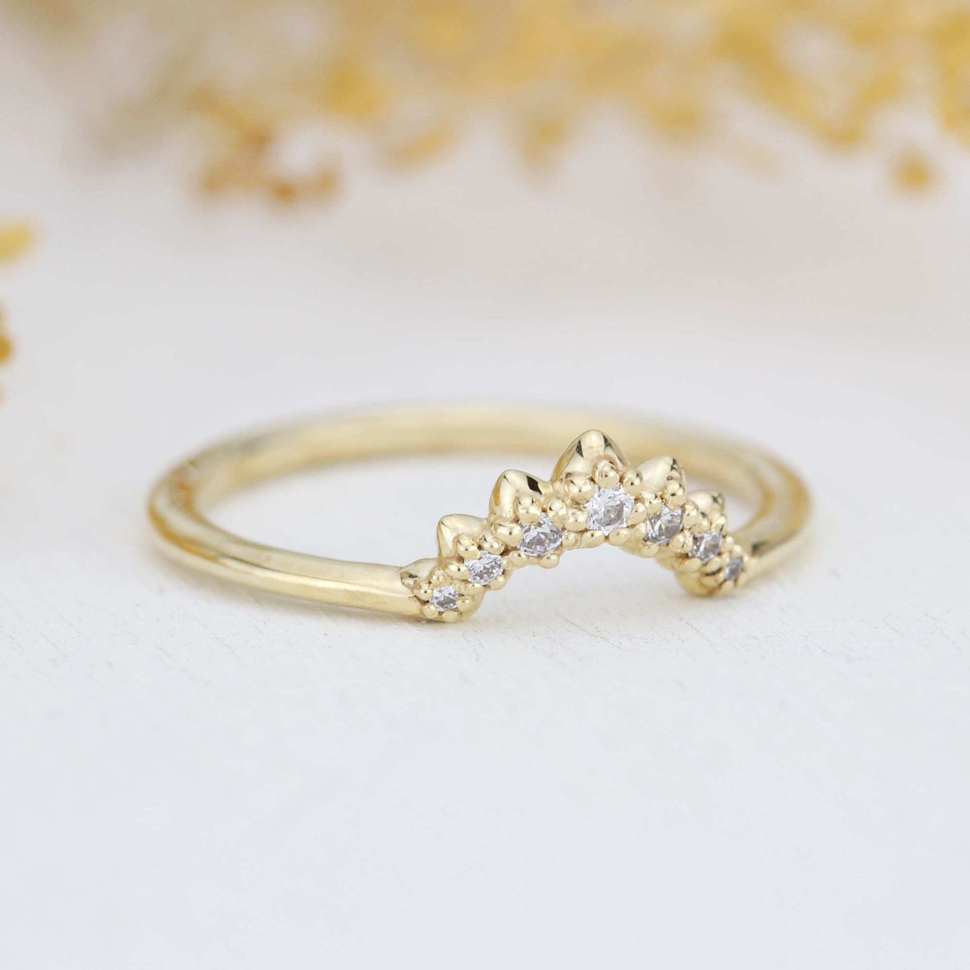 Diamond wedding band,alternative wedding band, unique diamond wedding band|  R342WD - NOOI JEWELRY