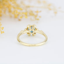 Load image into Gallery viewer, Vintage engagement ring art deco London blue topaz and diamond ring | R343LBT - NOOI JEWELRY