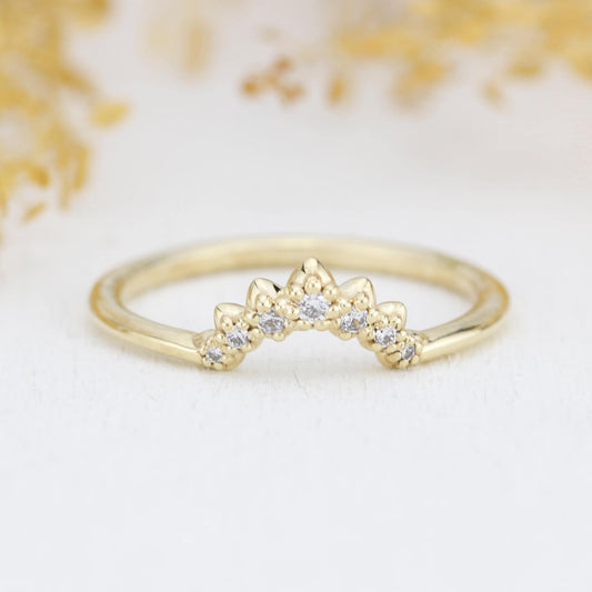 Diamond wedding band,alternative wedding band, unique diamond wedding band|  R342WD - NOOI JEWELRY