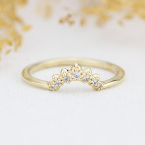 Diamond wedding band,alternative wedding band, unique diamond wedding band|  R342WD - NOOI JEWELRY