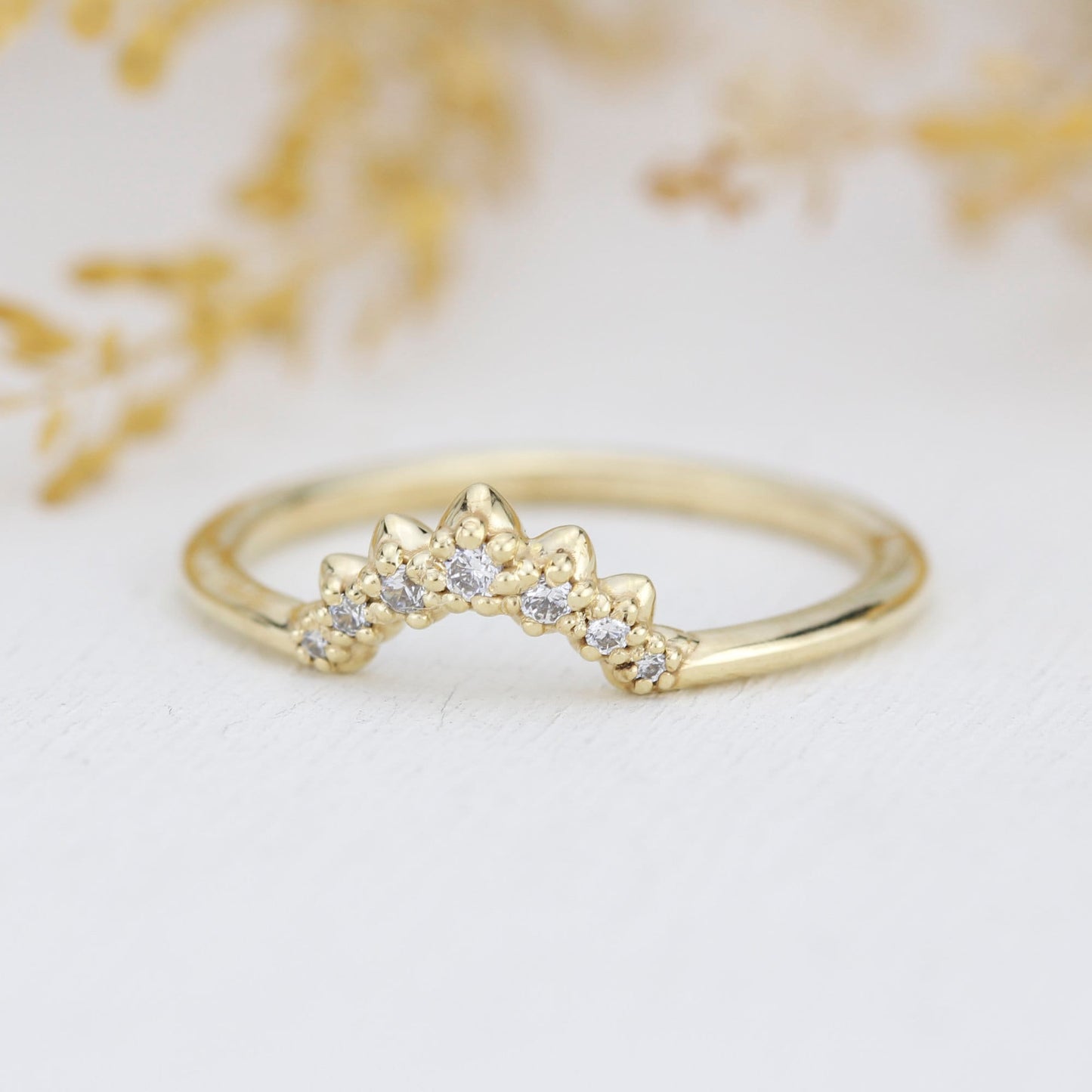Diamond wedding band,alternative wedding band, unique diamond wedding band|  R342WD - NOOI JEWELRY