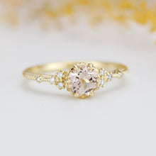 Load image into Gallery viewer, Morganite and diamond ring, morganite engagement ring, anniversary diamond ring |  R 345MO