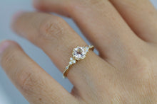 Load image into Gallery viewer, Morganite and diamond ring, morganite engagement ring, anniversary diamond ring |  R 345MO