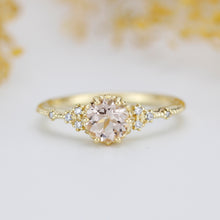 Load image into Gallery viewer, Morganite and diamond ring, morganite engagement ring, anniversary diamond ring |  R 345MO