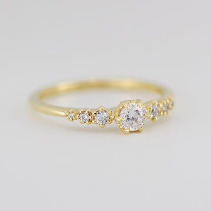 Diamond engagement ring, classic ring diamond, delicate diamond ring | R 359WD