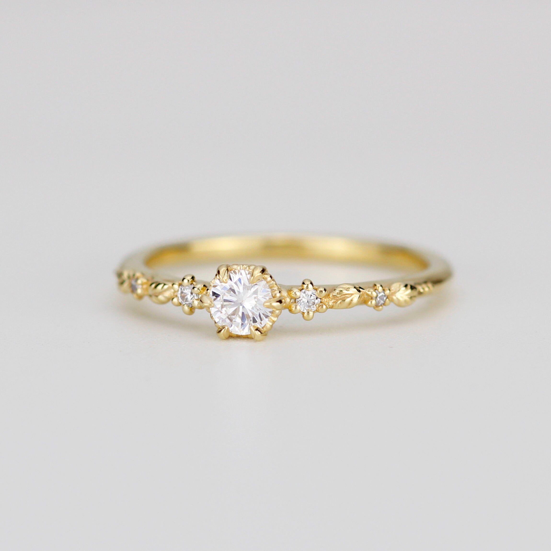 激安な leaf inspired Nature diamond ring diamond leaf dainty ring, テーブル・チェア・ハンモック