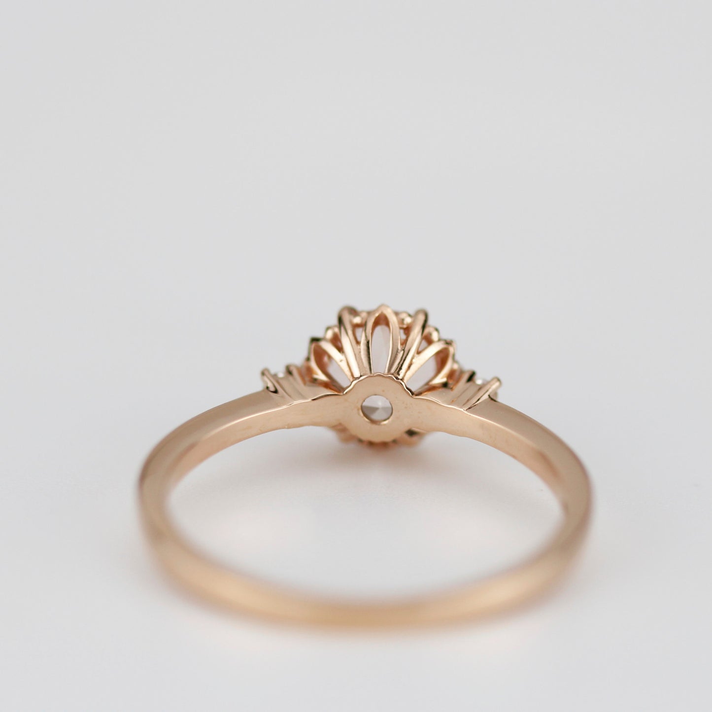 Morganite engagement ring, Champagne morganite, peach morganite ring | R255MO