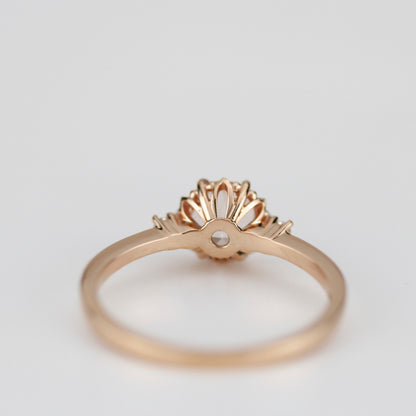 Morganite engagement ring, Champagne morganite, peach morganite ring | R255MO