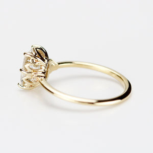 Emerald cut moissanite engagement ring, simple engagement ring moissanite - R 264 Moissanite.