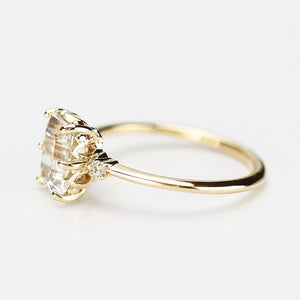 Emerald cut moissanite engagement ring, simple engagement ring moissanite - R 264 Moissanite.