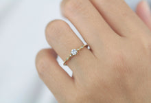 Load image into Gallery viewer, Simple diamond ring, twisted ring, cross over diamond ring, vintage ring | R 363WD