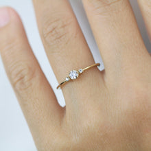 Load image into Gallery viewer, Three stone engagement ring, simple ring, diamond ring, dainty ring | R 364WD