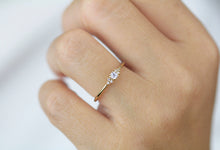 Load image into Gallery viewer, Simple diamond ring, petite diamond ring, cluster diamond ring | R 337WD