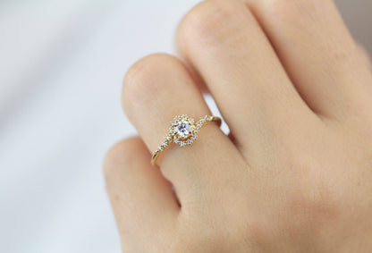 Bypass diamond ring, twisted diamond ring, swirl ring, toi et moi ring, bypass engagement ring, boho diamond ring | R 362WD