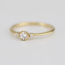 Load image into Gallery viewer, Three stone engagement ring, simple ring, diamond ring, dainty ring | R 364WD