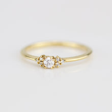 Load image into Gallery viewer, Simple diamond ring, petite diamond ring, cluster diamond ring | R 337WD